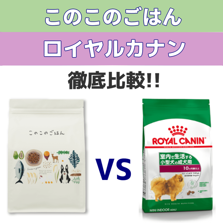 このこのごはんVSロイヤルカナン　比較